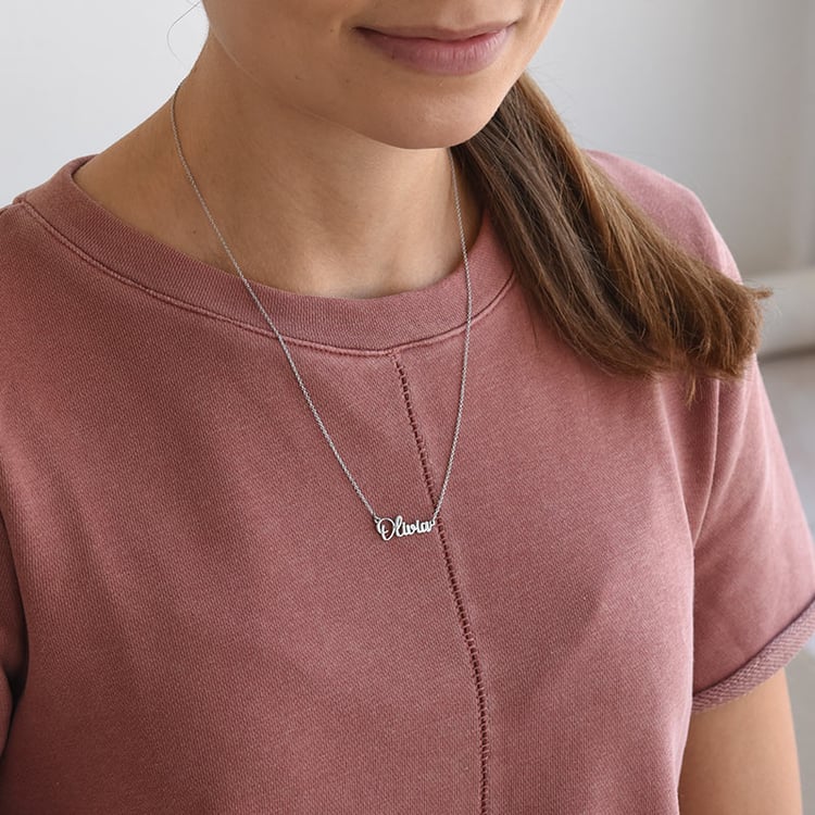 Goldene Namenskette mit Gravur Ihrer Wahl Amael 67508