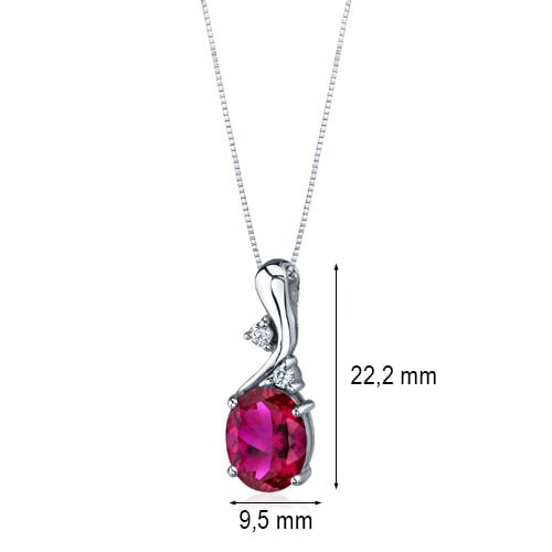 Rubin Anhänger mit Zirkonia 42961