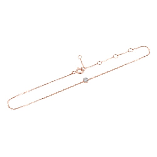Goldenes Fußkettchen mit Diamanten Aimie