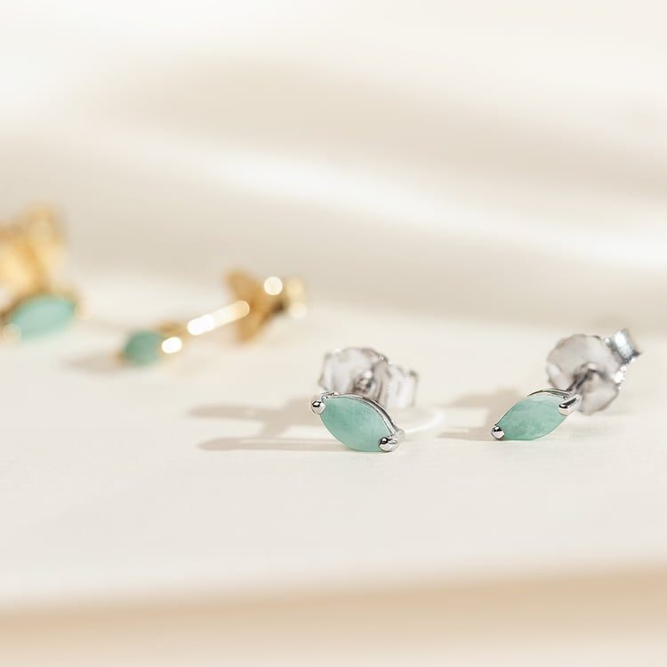 Minimalistische Ohrringe mit Smaragden 158408