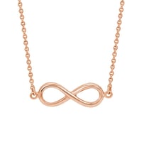 Goldene Halskette mit Unendlichkeitssymbol Infinity