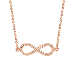 Goldene Halskette mit Unendlichkeitssymbol Infinity