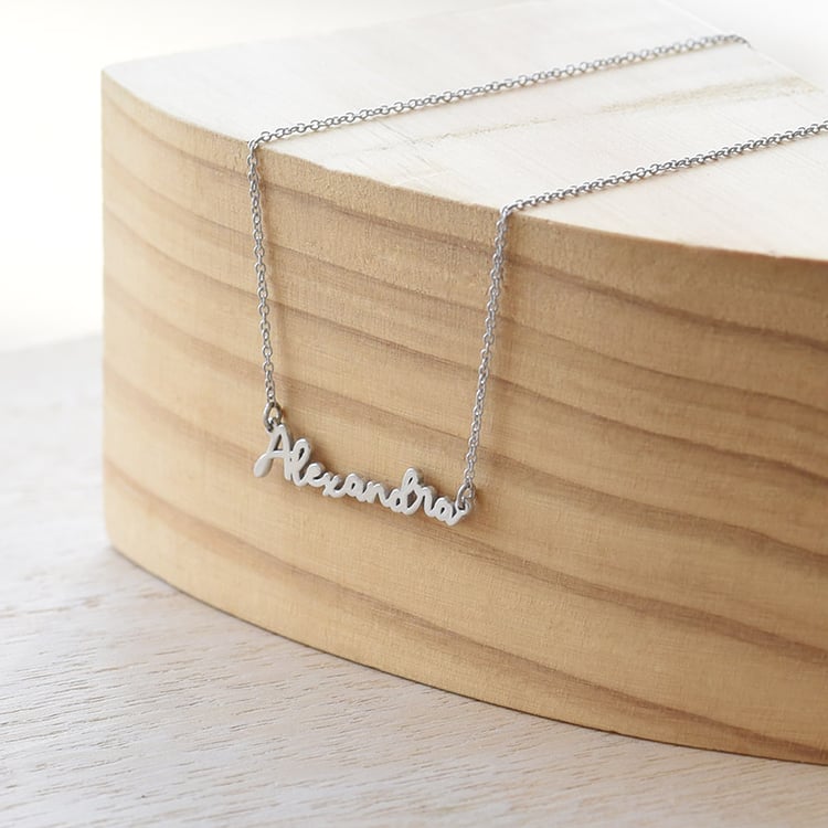 Goldene Namenskette mit Gravur Ihrer Wahl Amael 67516