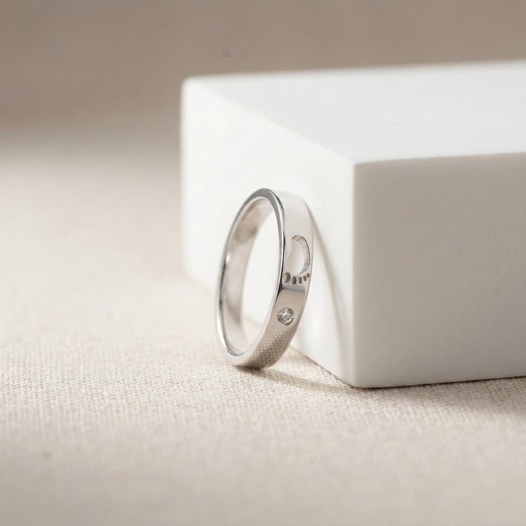 Silberring mit Gravur und Diamant Anaya 170248