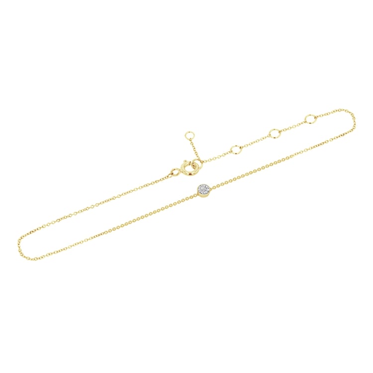 Minimalistisches Fußkettchen aus Silber mit Lab Grown Diamanten Aimie 123553