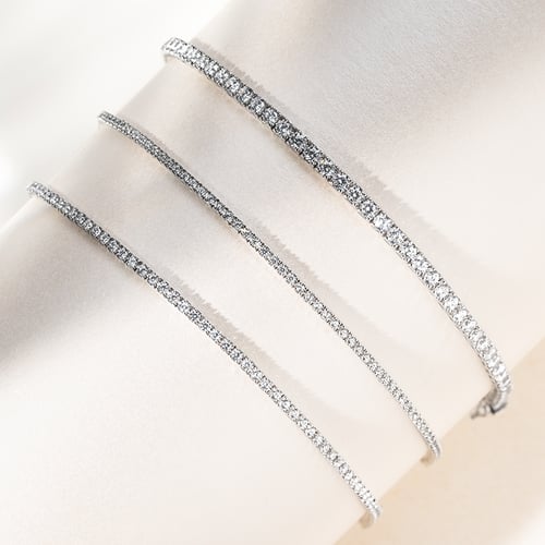 Goldenes Tennisarmband mit Lab Grown Diamanten Court