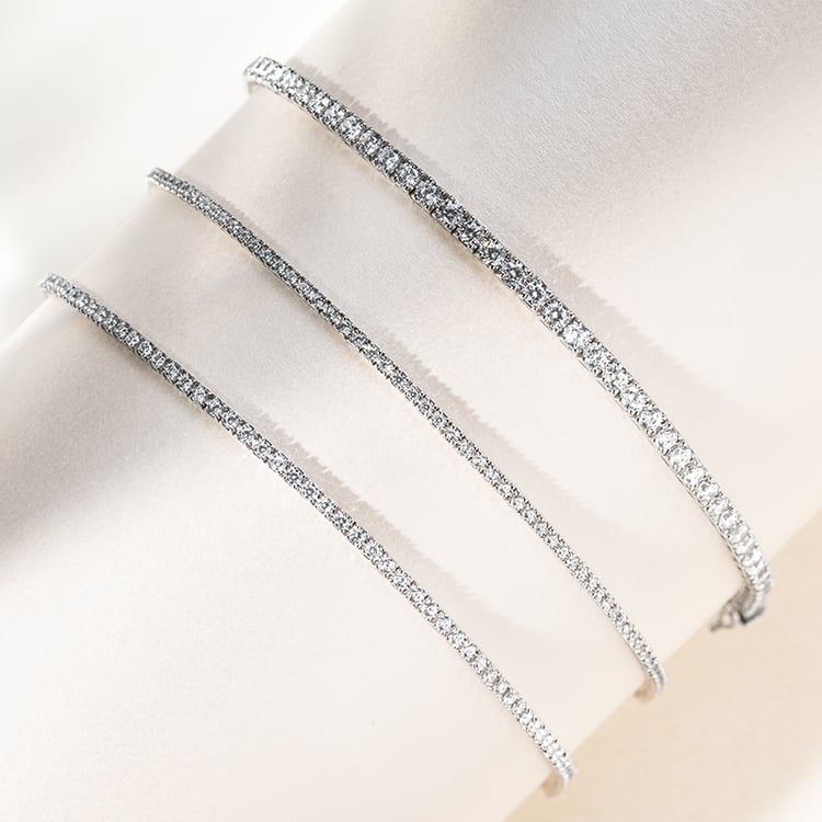 Goldenes Tennisarmband mit Lab Grown Diamanten Court 141106