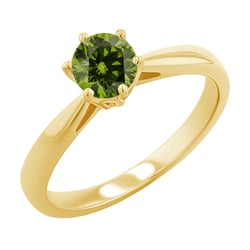 Verlobungsring mit grünem Diamant Sati