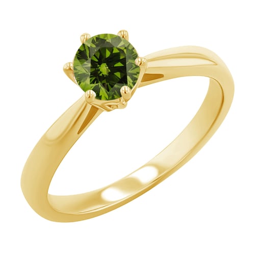 Verlobungsring mit grünem Diamant Sati
