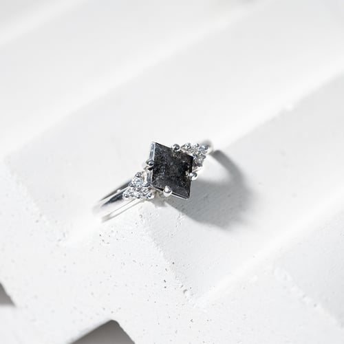 Unikater Ring mit Salt and Pepper Diamant Rogue