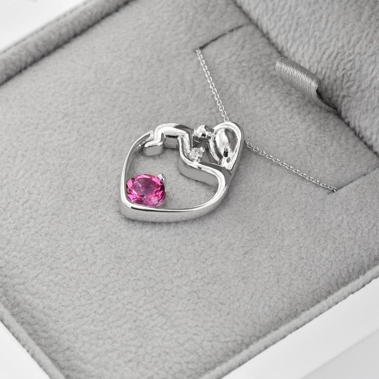 Turmalin Anhänger Mutter und Kind in Eppi-Geschenkbox 40775