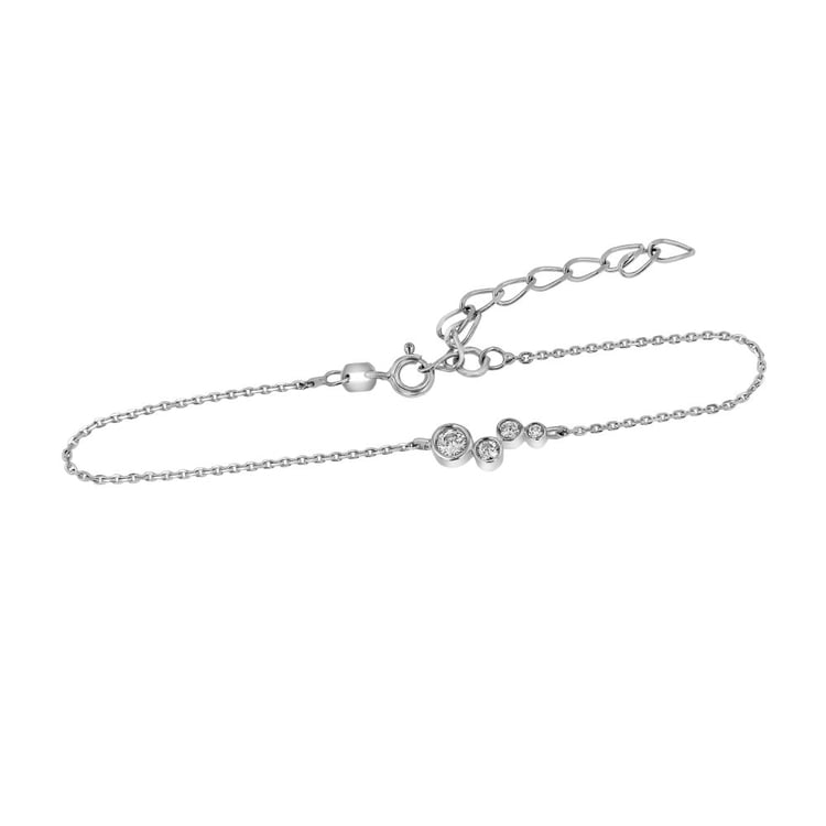 Modernes Silberarmband mit Diamanten Viola