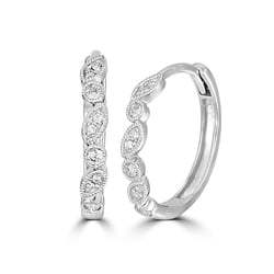 Elegante Creolen mit Diamanten Veeti
