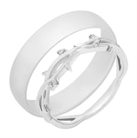 Damenring mit floralem Muster und bequemem Herrenring Hamana