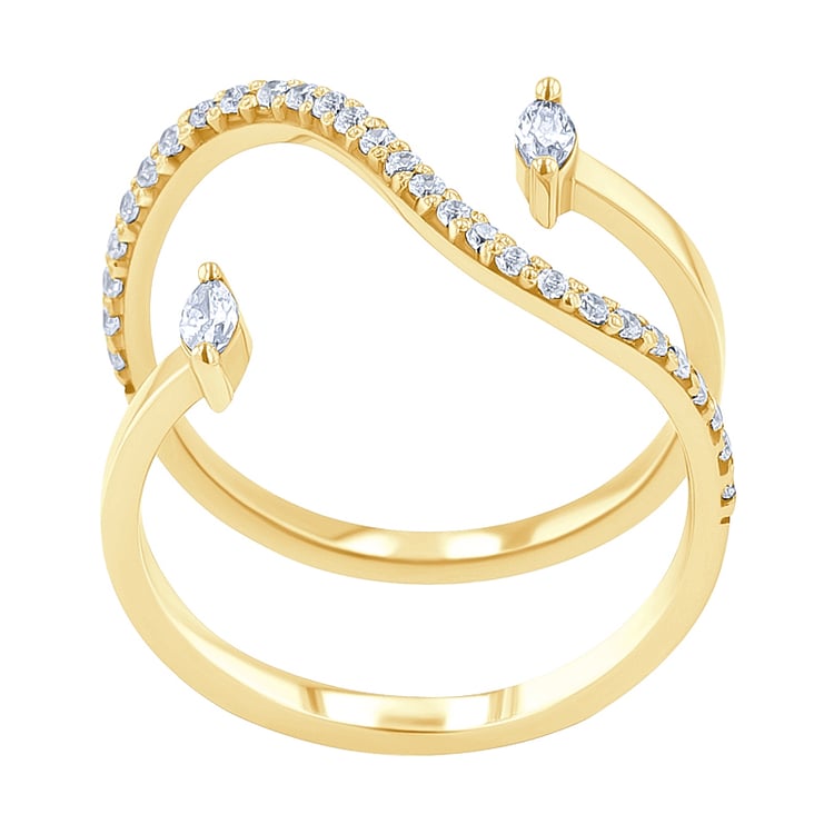 Atypischer Ring mit Moissaniten Lina 137121