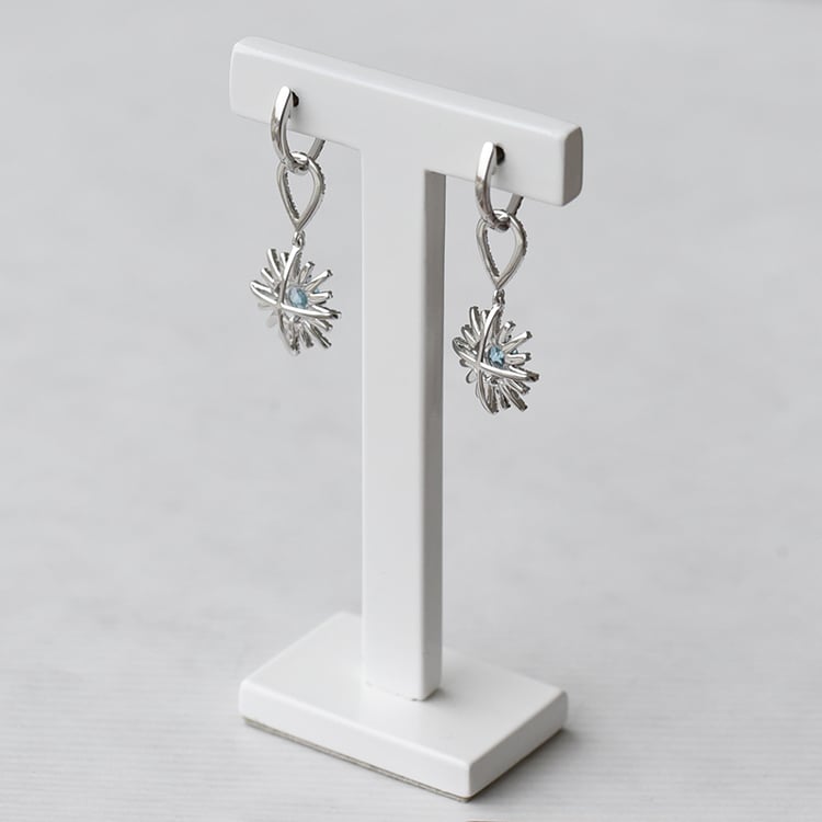 Goldene Diamantflocken mit Topasen in Ohrringen Daxa 73216