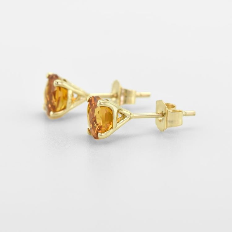 Goldene Ohrstecker mit Citrin Hulda 46831