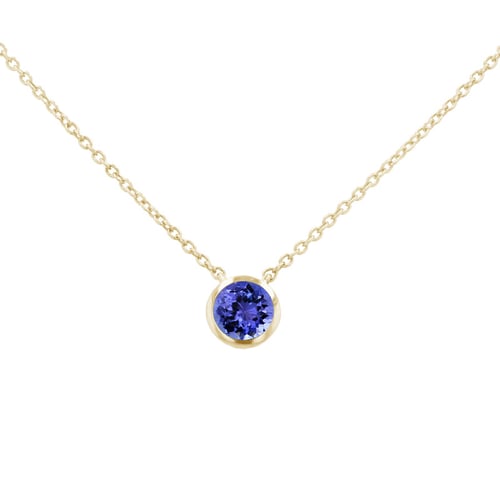 Silberkette mit blauem Tansanit Jonie