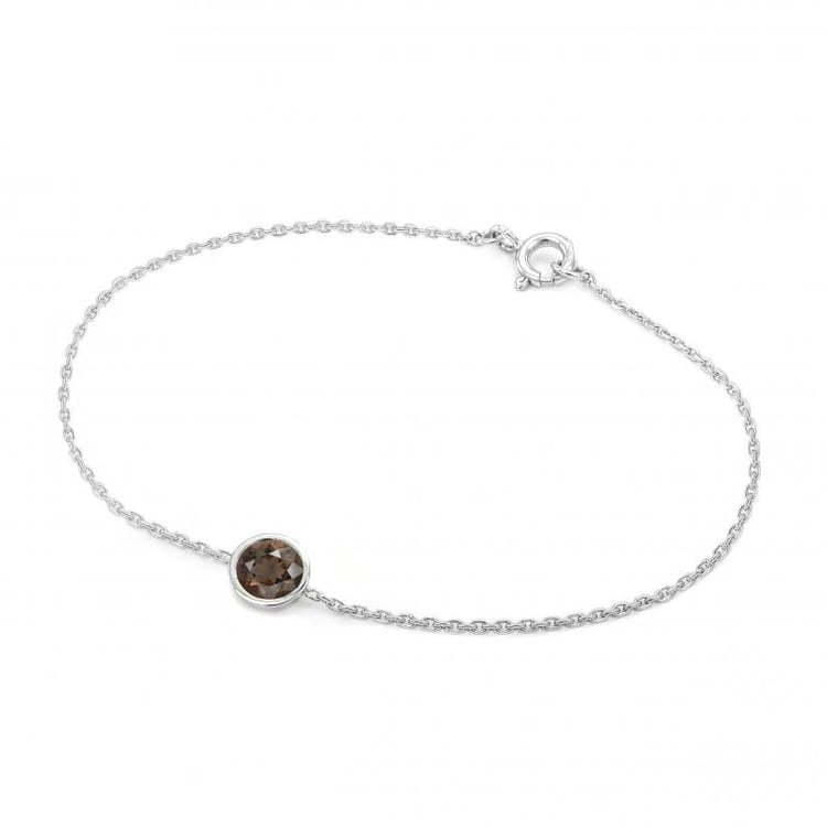 Armband aus Platin mit Rauchquarz Arleth