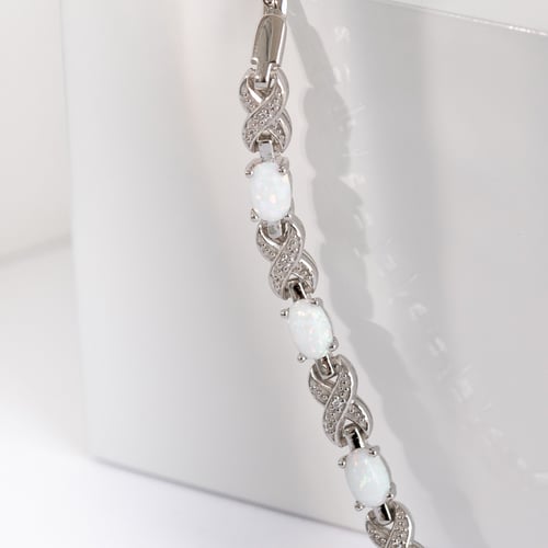 Silberarmband mit Opalen Clio