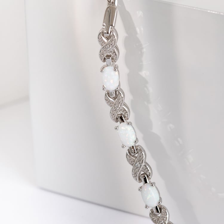 Silberarmband mit Opalen Clio 124561