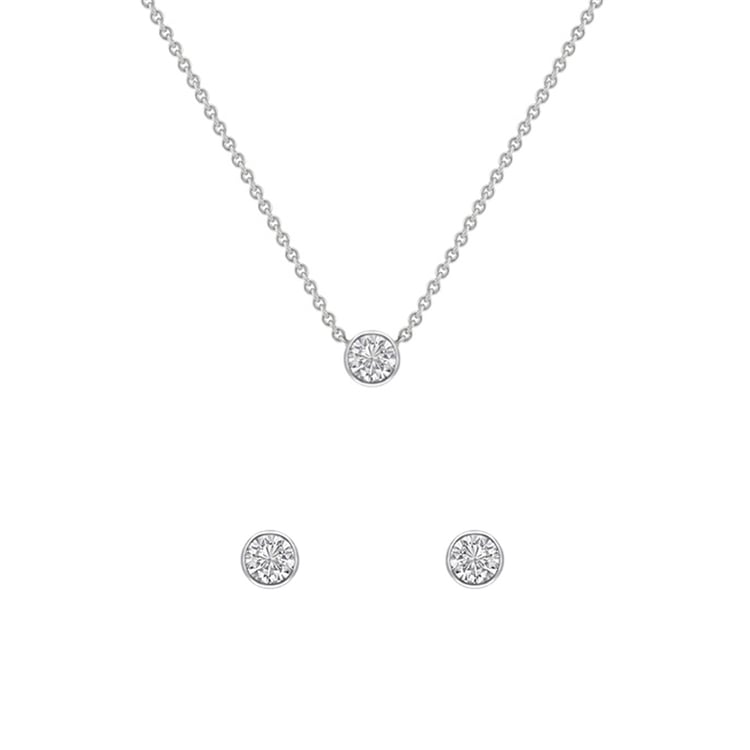 Minimalistisches Set aus Diamantschmuck Misu 147346