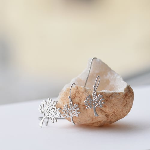 Baum des Lebens im silbernen Schmuckset Kaila