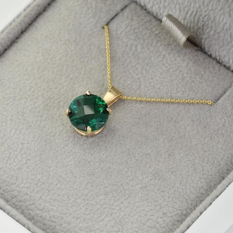 Goldener Smaragdanhänger Icy 23315