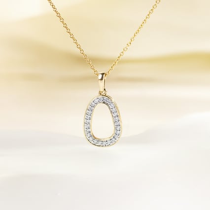 Goldener Anhänger mit Lab Grown Diamanten Evie