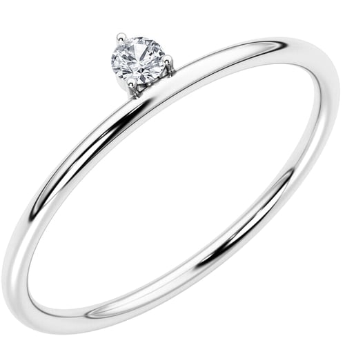 Minimalistischer Ring mit Diamant Lyric