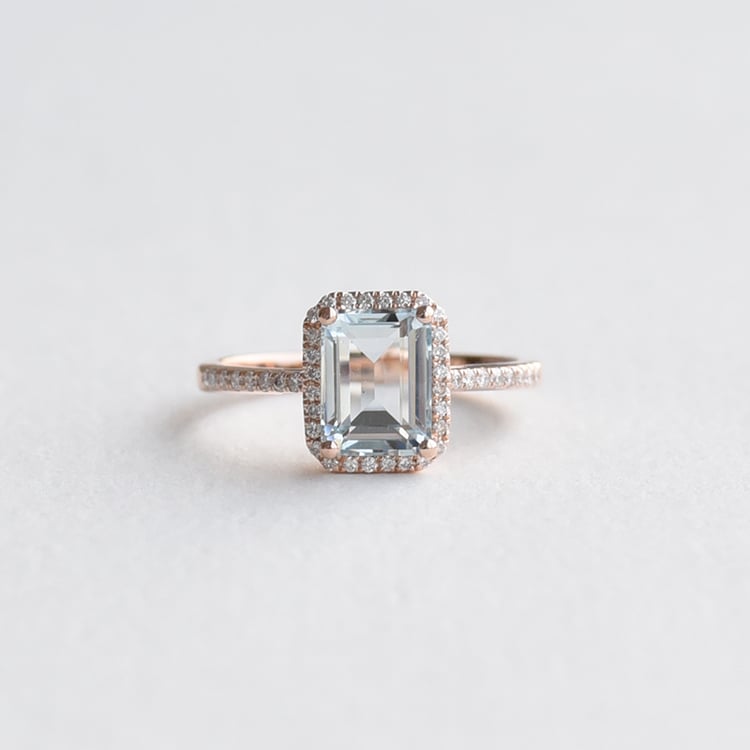 Diamantring mit Aquamarin 74941