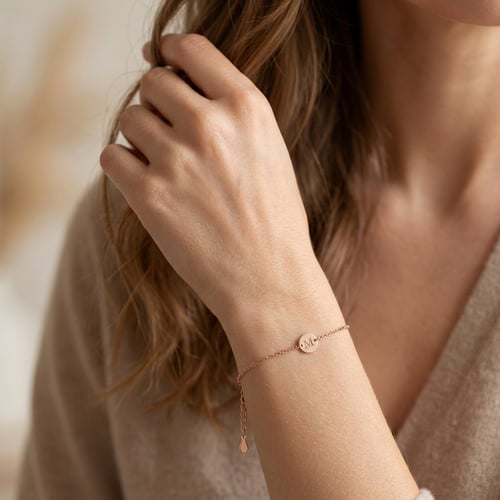 Silberarmband mit eines Buchstabens M Lima