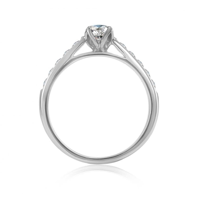 18K Goldring mit Diamanten 18971