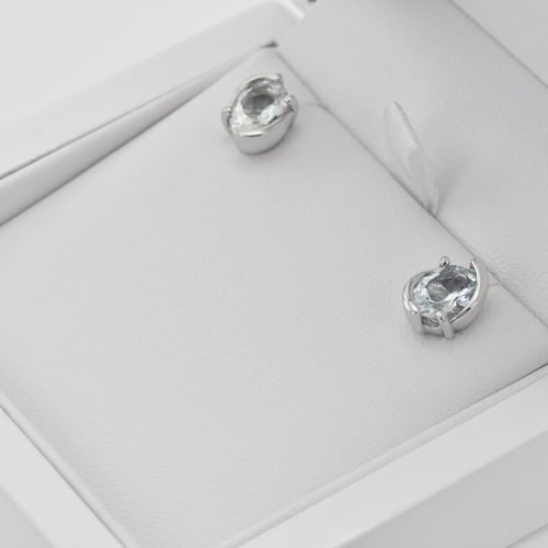 Ohrringe in Silber mit Aquamarin Vedast