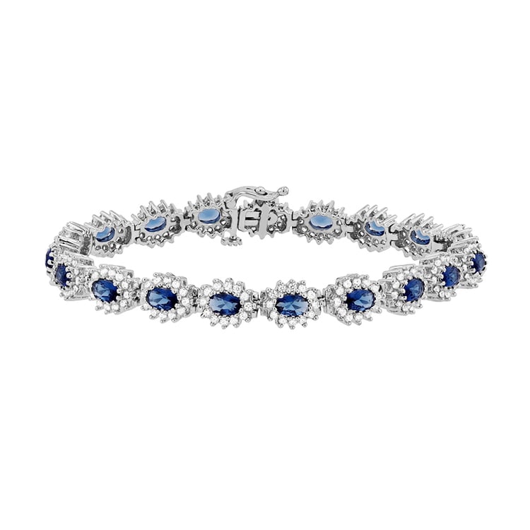 Luxuriöses armband mit Lab Grown Saphiren und Diamanten Dorotéia