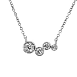 Moderne silberne Halskette mit Lab Grown Diamanten Viola