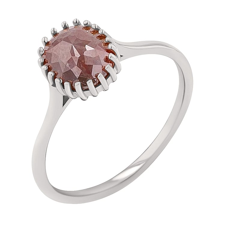 Goldring mit ovalem Salt and Pepper Diamanten Marcea