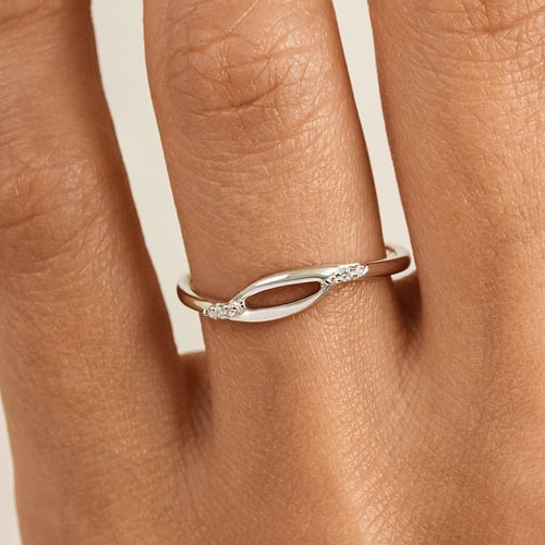 Atypischer Ring aus Silber mit Lab Grown Diamanten Nils