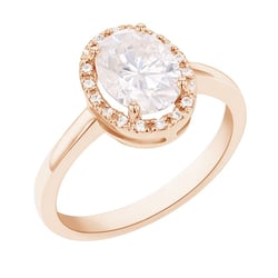 Ring mit Moissanit und Lab Grown Diamanten Arya