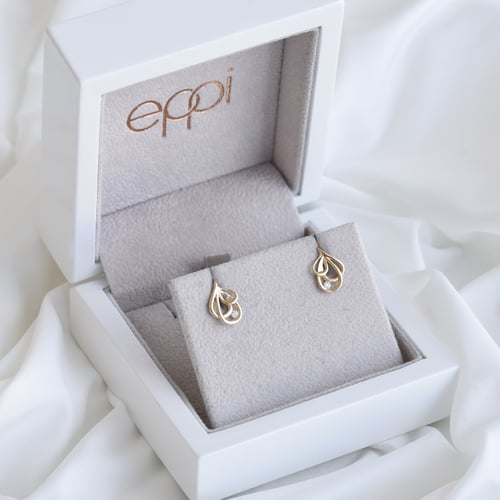 Goldenes Schmuckset mit Diamanten Aspasia