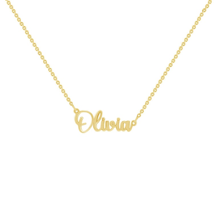Goldene Namenskette mit Gravur Ihrer Wahl Amael 66717