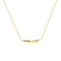 Goldener Choker mit ungeschliffenen gelben Diamanten Inaku