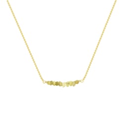 Goldener Choker mit ungeschliffenen gelben Diamanten Inaku