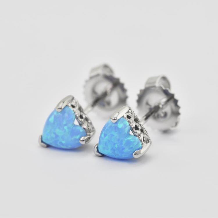 Opal Herzchen als Ohrringe 22835