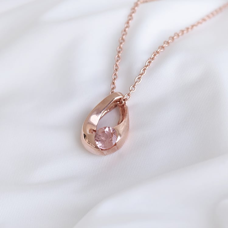 Vergoldeter Anhänger mit Simulierter Morganit Gascon 89871