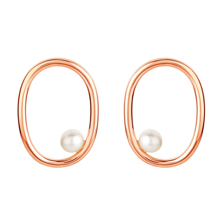 Vergoldete silberne Perlenohrringe Arvid