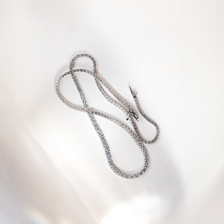 Goldene Tennis Halskette mit Lab Grown Diamanten Sharap 141117
