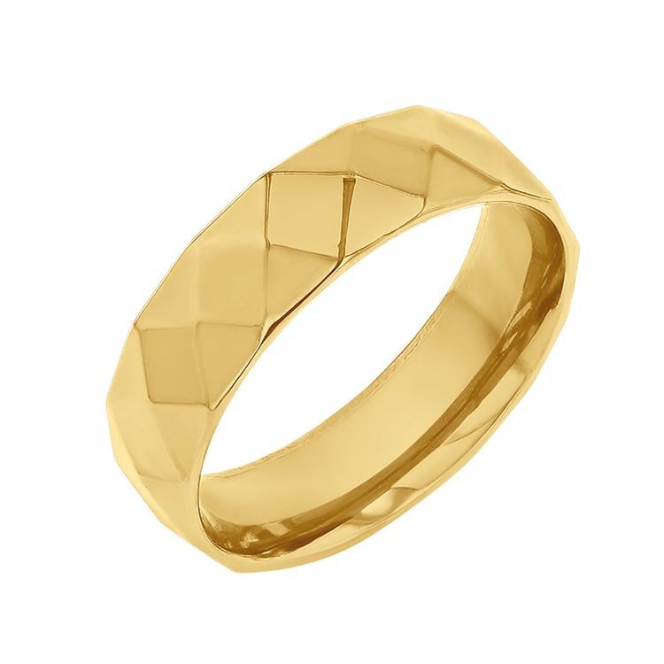 Design Eheringe aus Gold mit Muster Becy 142054