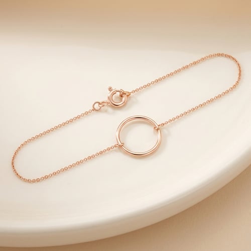 Minimalistisches Armband aus Gold Karma