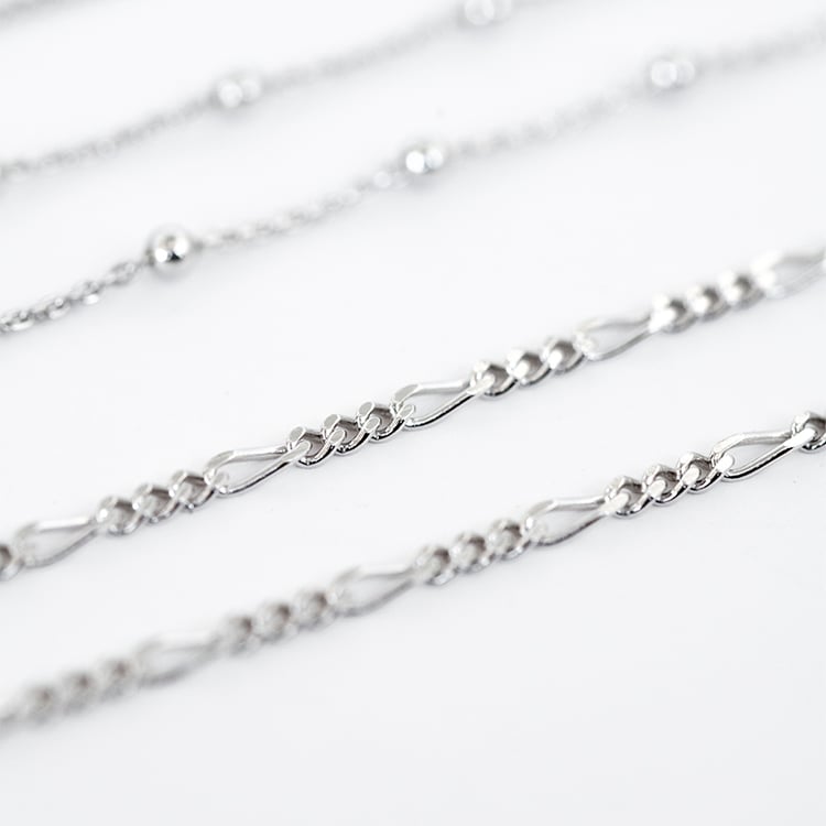 Silberne Figaro Kette 45 cm 129599